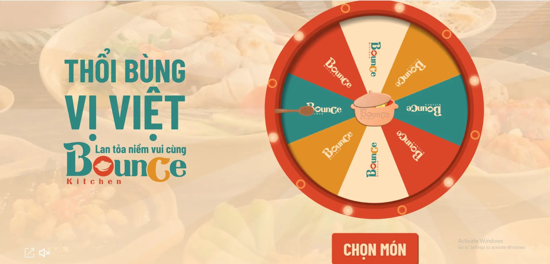 Bounce Kitchen — Lucky Wheel