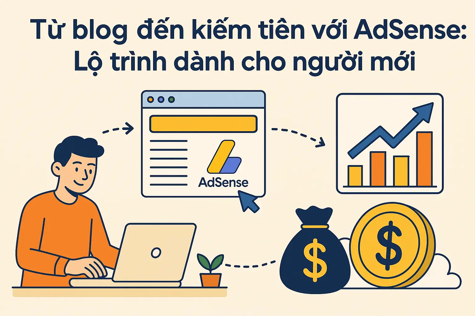 Tạo blog cá nhân để bắt đầu kiếm tiền với AdSense